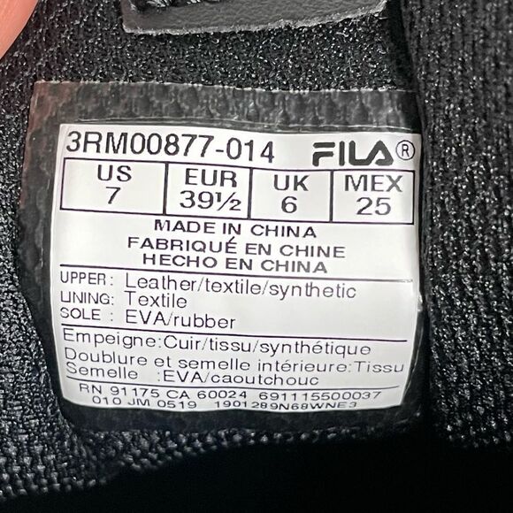 NWOT Fila Ray Tracer Chunky Sneakers Black and White Size 7 - Picture 10 of 10